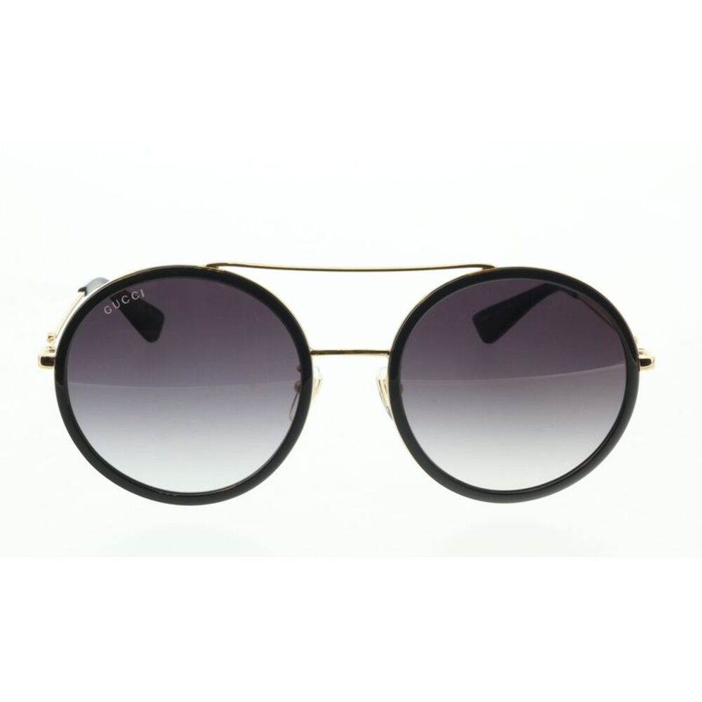 Gucci GG0061S-001 Vintage-Inspired Round Gold Sunglasses - Picture 2 of 5